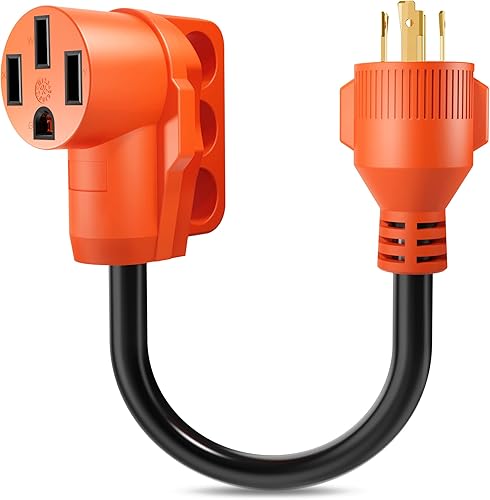 Miniatura 8 de Cable adaptador de generador RV de 30 amperios a 30 amperios, cable adaptador de 4 clavijas NEMA L14-30P con bloqueo macho a receptáculo hembra