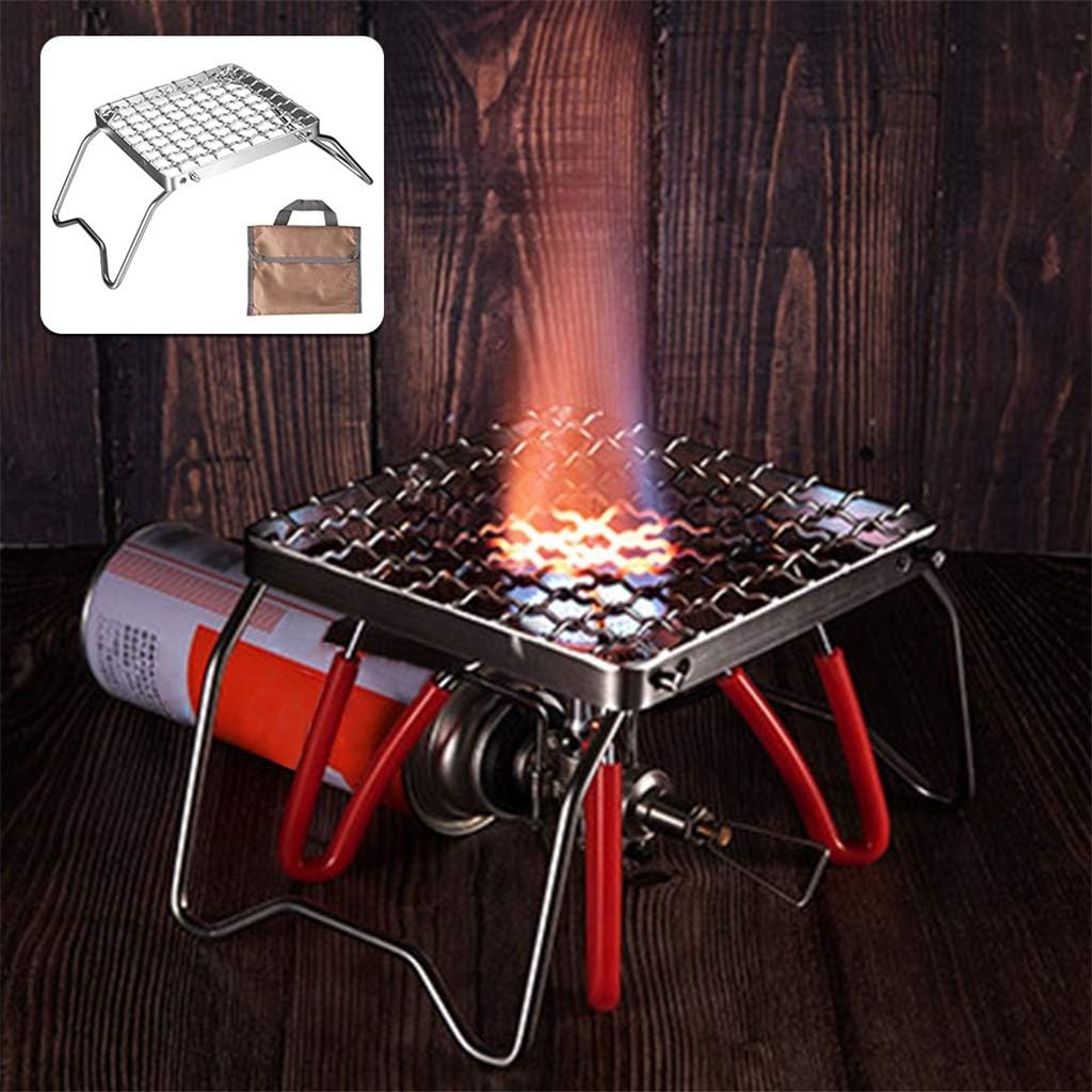 Grate Encrypted Stainless Steel for Camping with Storage Bag Picnic Barbecue Tool Home Portable Folding Grill Mini Heavy Duty
