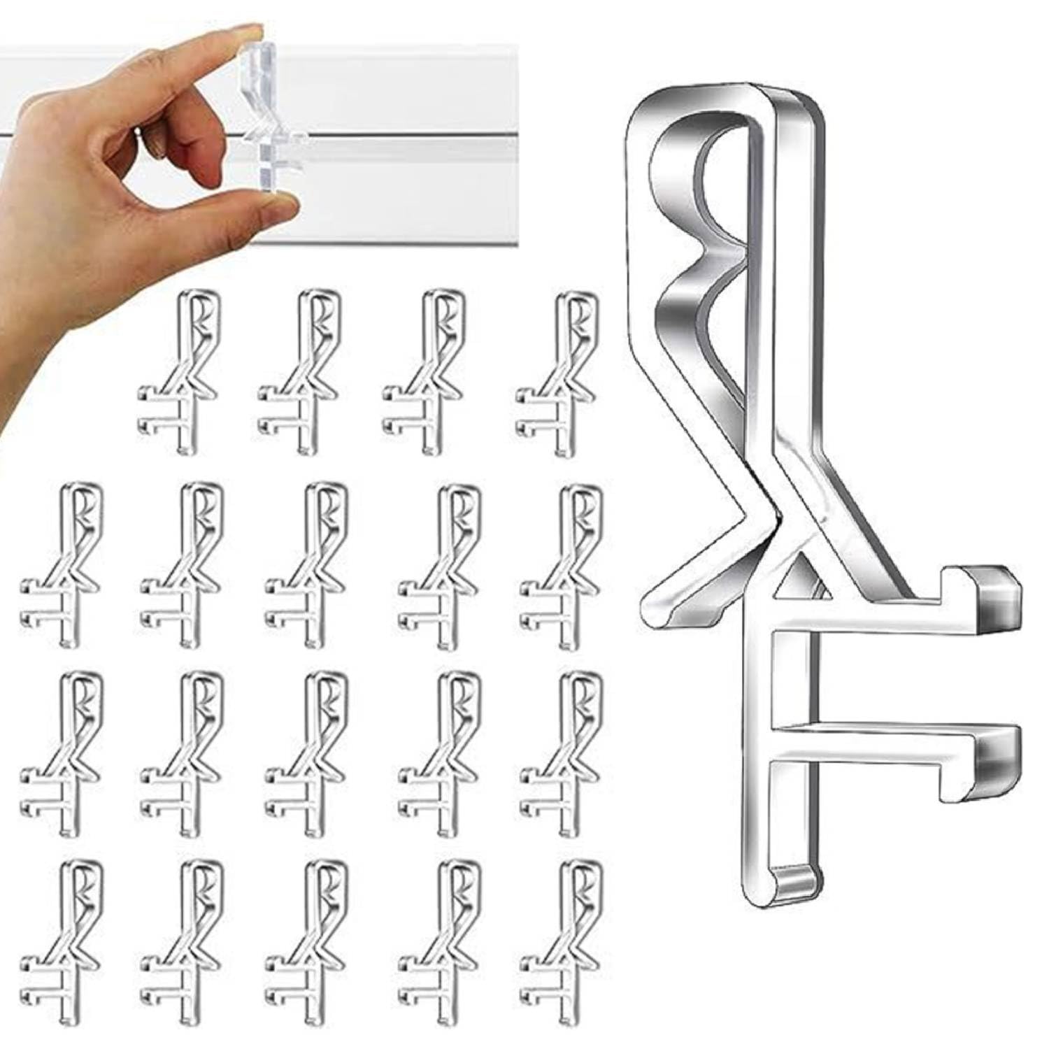 20-Pack Clear Plastic Blind Clips – Effortless Window Valance Installation for Elegant Home Decor