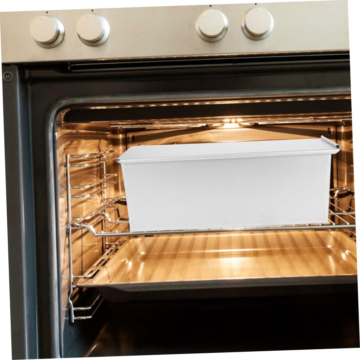 PRETYZOOM 2piezas Molde De Pan Antiadherente Tapa Deslizante Para Hornear Pan De Caja Para Cocinas y Repostería Profesional