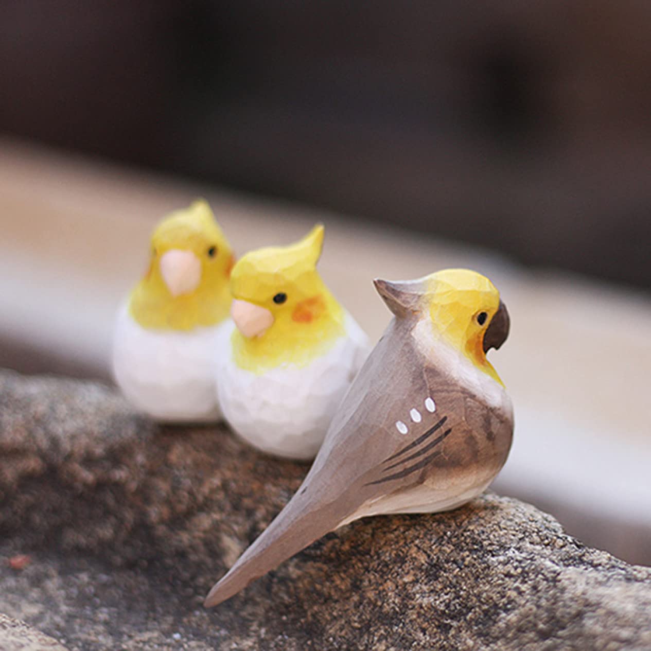 Amazon.co.jp: 小鳥 オブジェ インコ 雀 かわいい 置物 おきもの 癒し