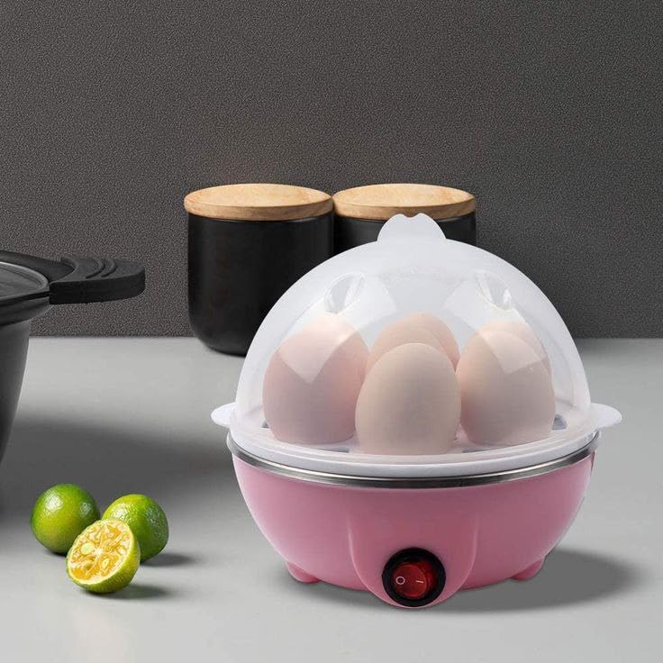 Electric Egg Maker Boiler Steamer 7 Egg Cooker Steamer Rapid Poacher Automatic Off Light Indicator Portable Perfect For Eggs Vegetables Pack Of 1 (Multicolor)-picture-45