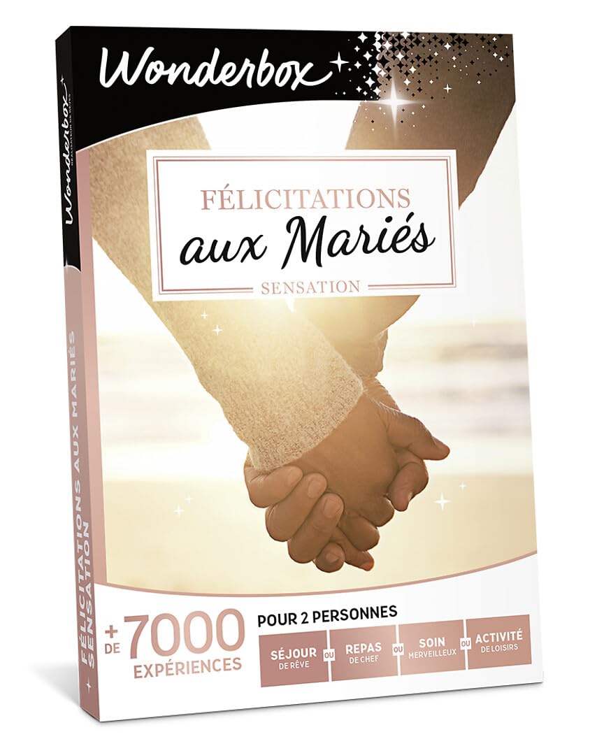 Wonderbox - Félicitations Aux Mariés Sensation - Coffret Cadeau - Idée Cadeau Multi Activités