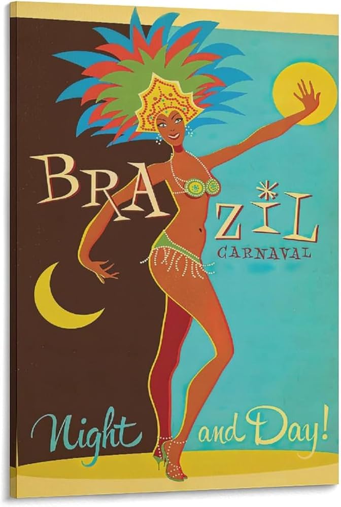 Amazon.com: Brazil Carnaval Poster Print, Countries of The World