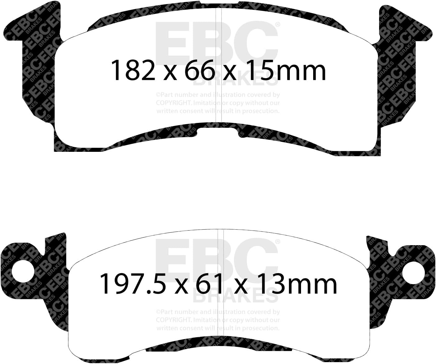 EBC Brakes DP61145 6000 Series Greenstuff Truck and SUV Brake Pad ,Metallic