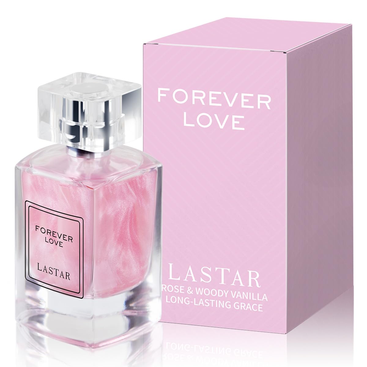 LASTAR Travel Size Parfüm, Charmant Eau De Cologne Duft - Rosa Pfeffer, Rose, Jasmin, Vanille - 50 ML/1.69 FL OZ, perfekt für Feiertagsgeschenke, Dating, Weihnachten, Thanksgiving, Valentinstag