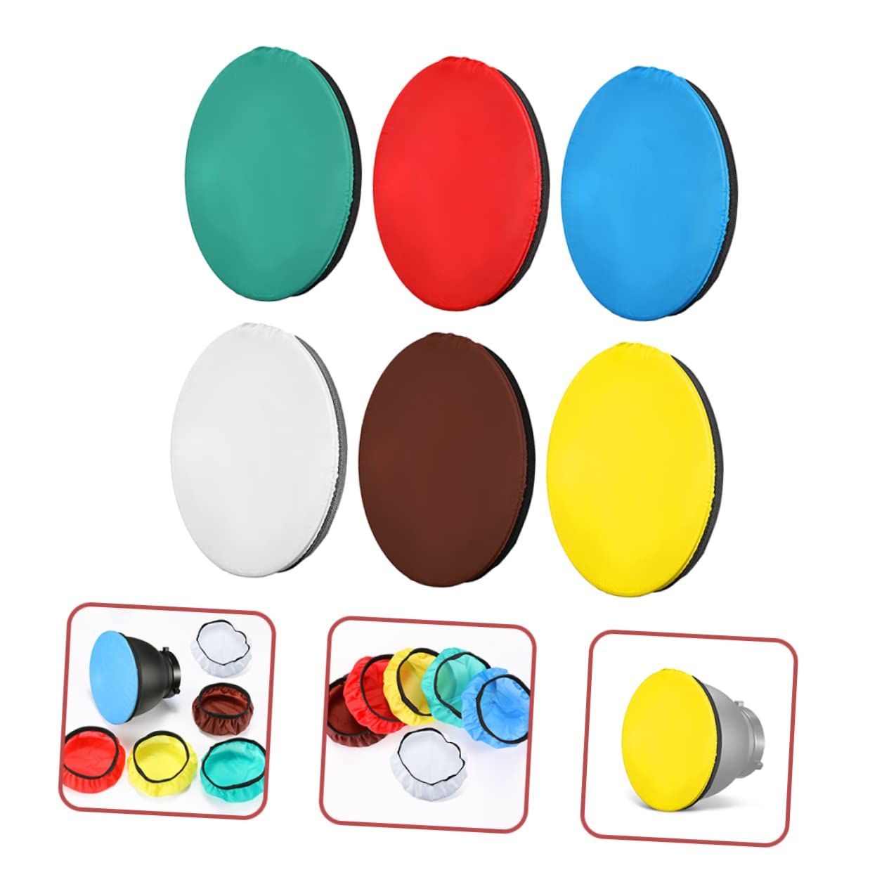 UKCOCO 4 Set 18 Cm Riflettore Fotografico Flash Riflettore Luce Fotocamera Riflettore Eliminare Ombre Illuminazione Uniforme 6 Pz * 4