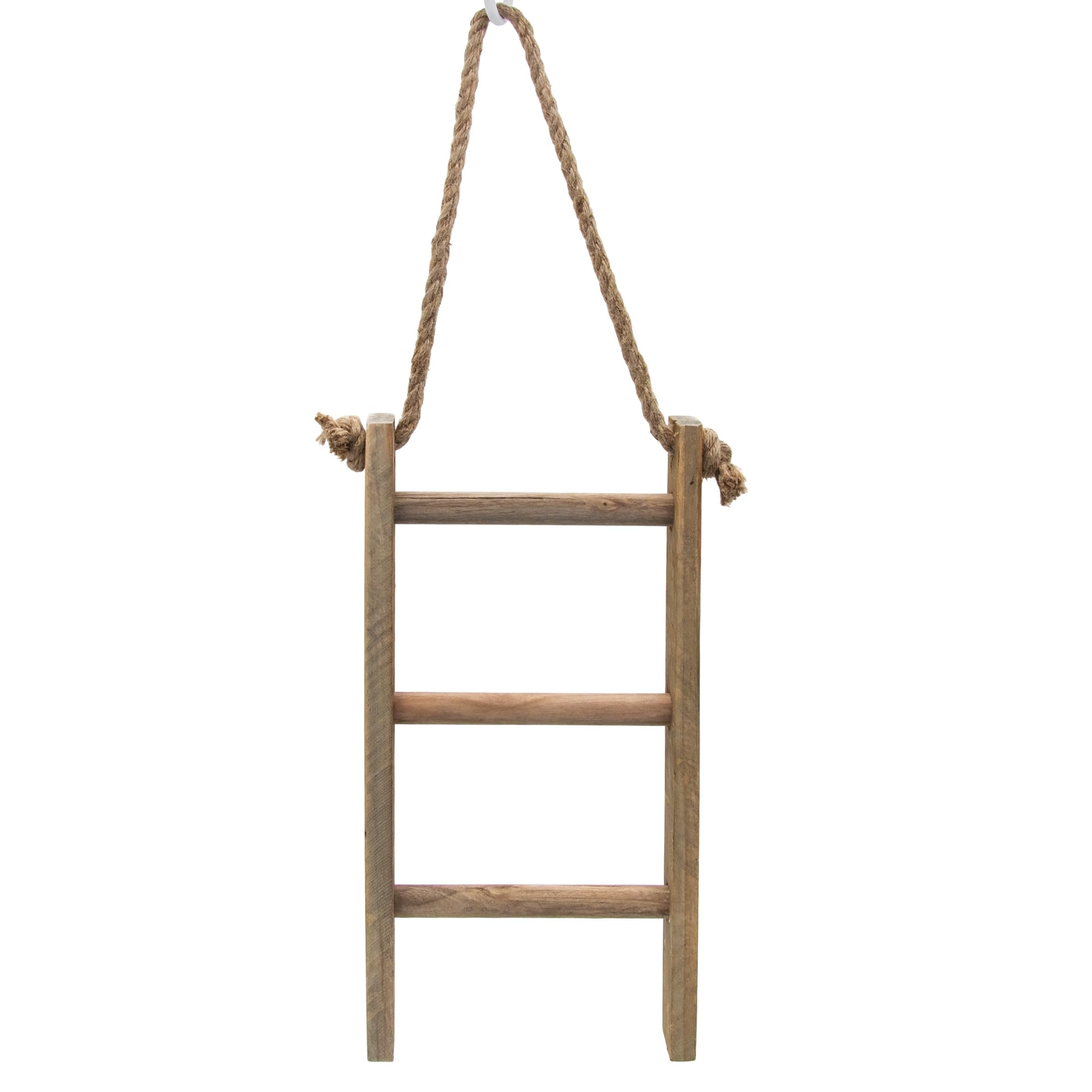 Spetebo Escalera decorativa de madera con 3 peldaños, diseño rústico, 40 x 20 cm, mini escalera de madera natural para colgar o colocar de pie, escalera en miniatura vintage, estilo bohemio, Scandi