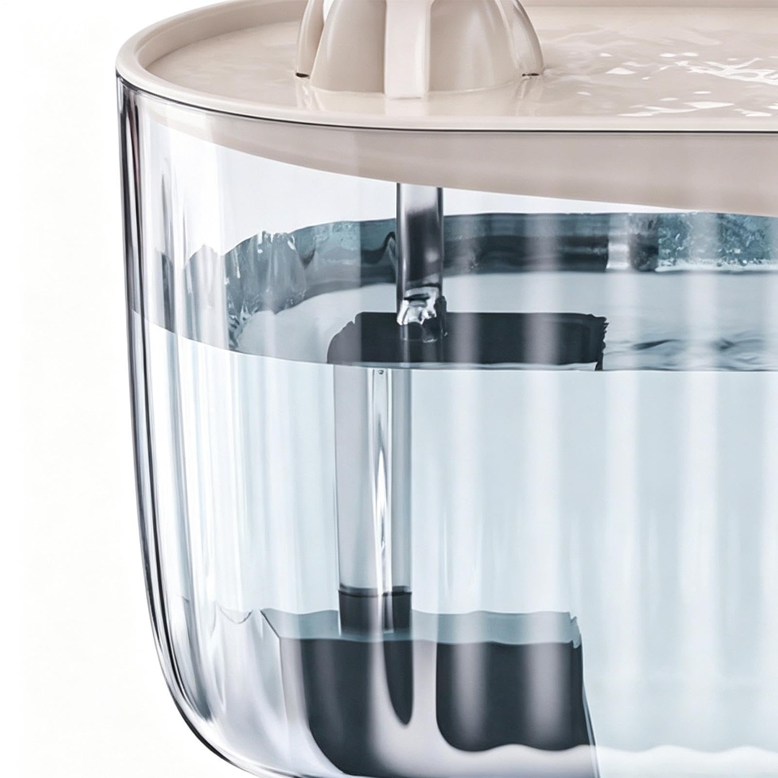 Per Gatti con Dispenser Automatica Trasparente a Spina di Capacità 1,8 L | Fontana D'Acqua Per Animali Per l'Appartamento l'Area Giochi la Camera da l'Abitazione