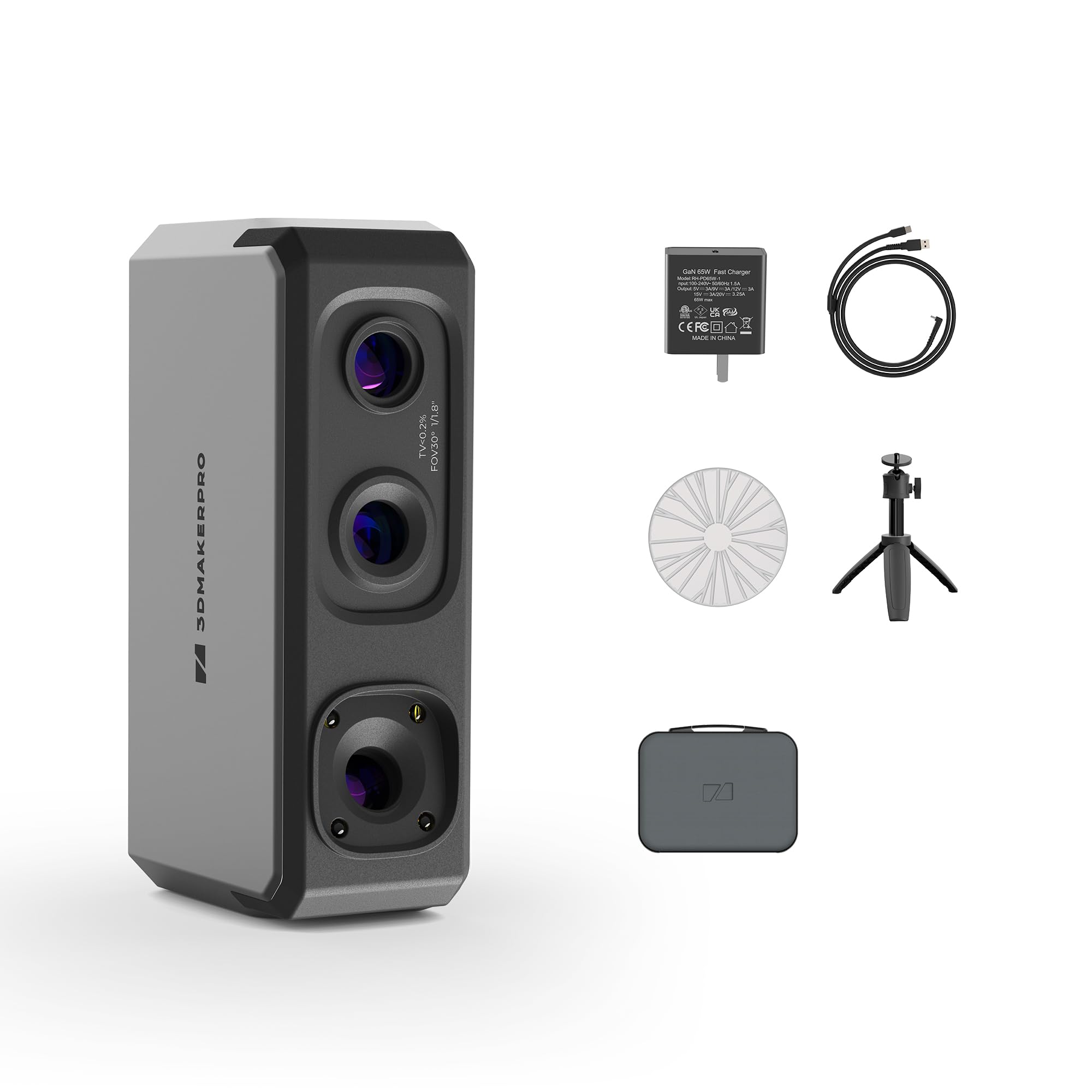 Photo 1 of 3DMakerpro 3D Scanner Seal, Small-Format 3D Scanners for Printing, Blue Led Light Source, Up to 0.01mm Accuracy, 24-Bit Full-Color Scanning (Premium Version)