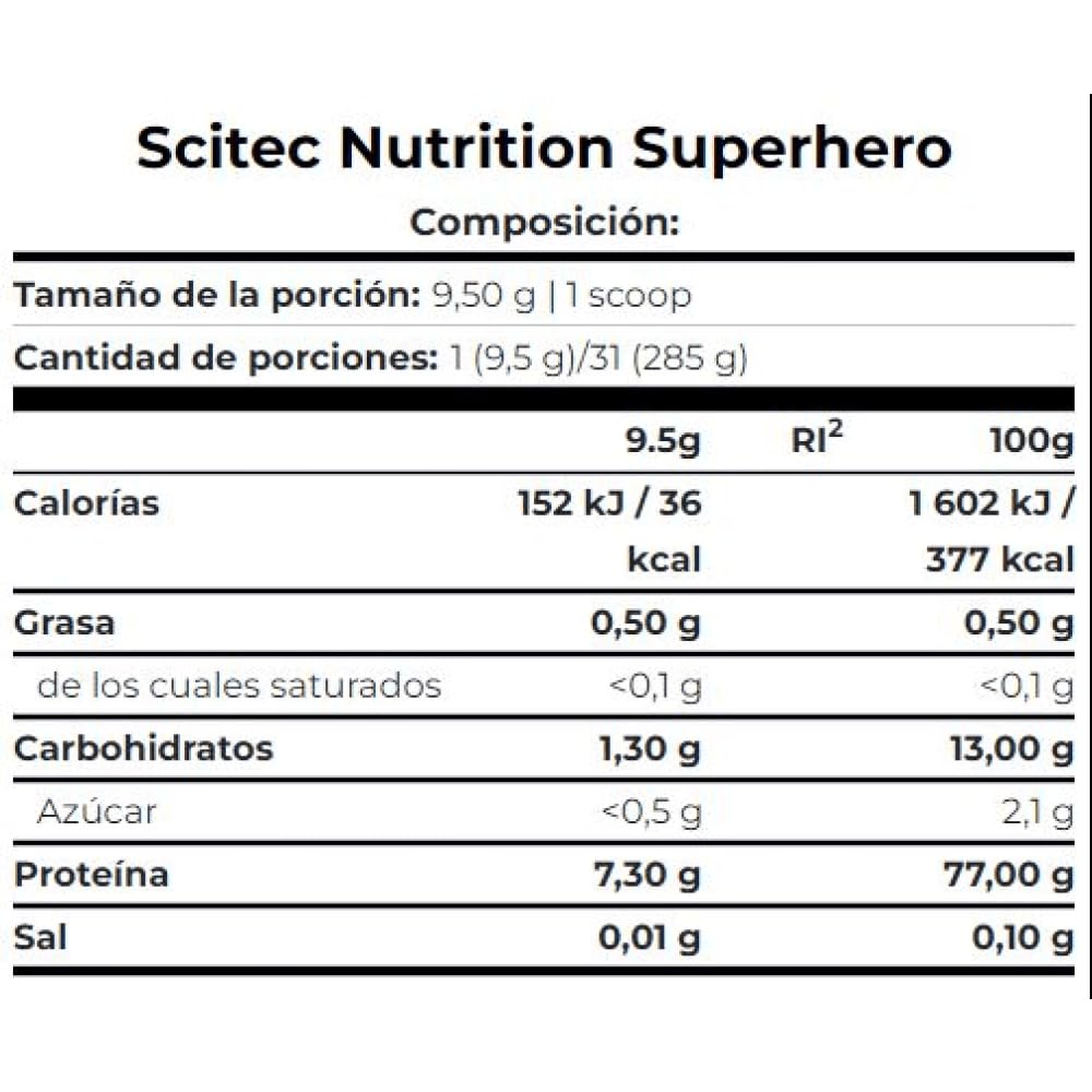Scitec Nutrition Superhero - Pre-Workout sans sucre - avec Acides aminés - Extraits de plantes - Vitamines - pour l'énergie, la concentration et le soutien immunitaire, 285 g, framboises sauvages
