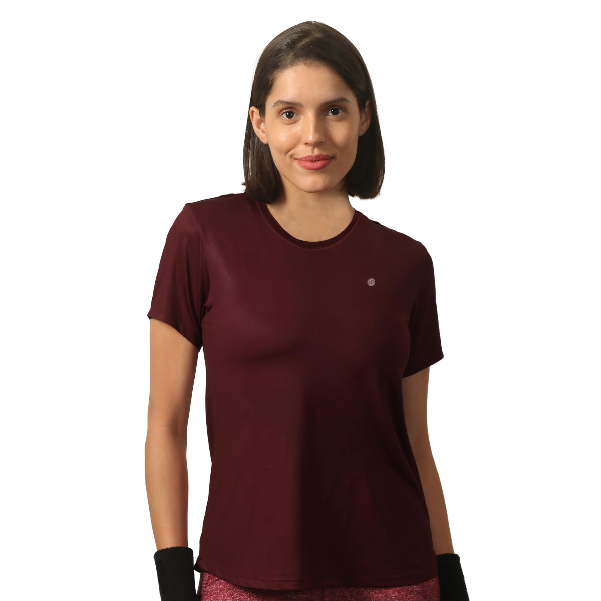 soie Women's Basic Crew Neck Training T-Shirt with Mesh Back-picture-55