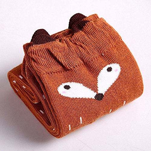 BOWKITE Girls Knee High Sock,Cotton Catroon Animal Bear Cat Fox Over Calf Stockings4