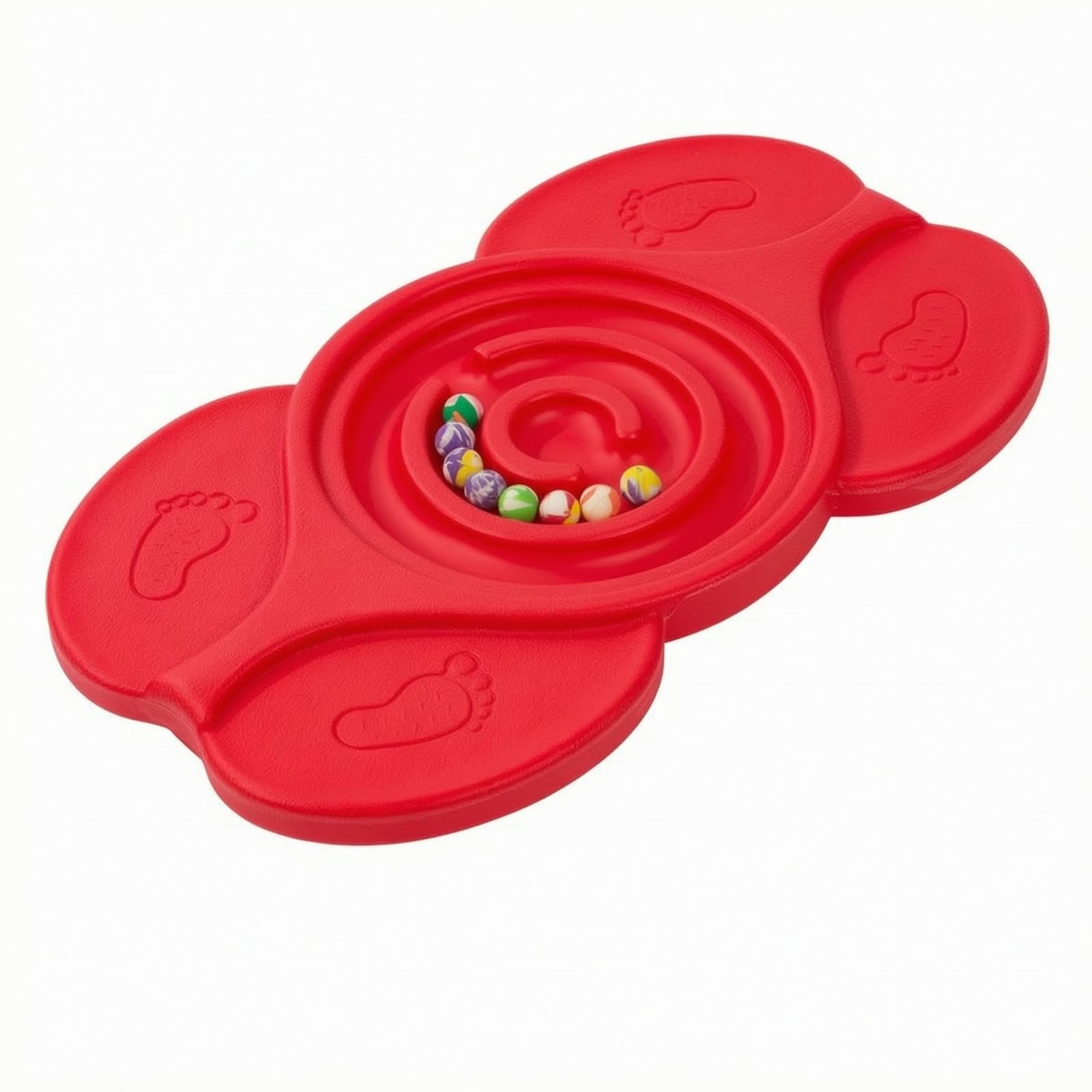 Tavola per Equilibrio Bambini Stimolante | Robusto, Pedana Equilibrio per Allenamento Sensoriale, Salvaspazio, Balance Board, Scuola Dell'infanzia, Camera dei Giochi, Rosso
