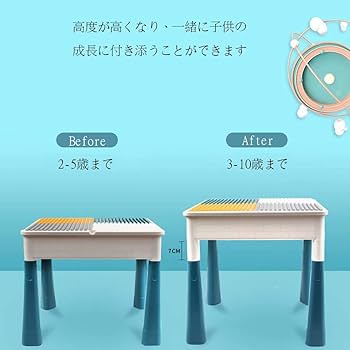 Amazon.co.jp: LLJM 子ども用テーブル 椅子セット ブロック