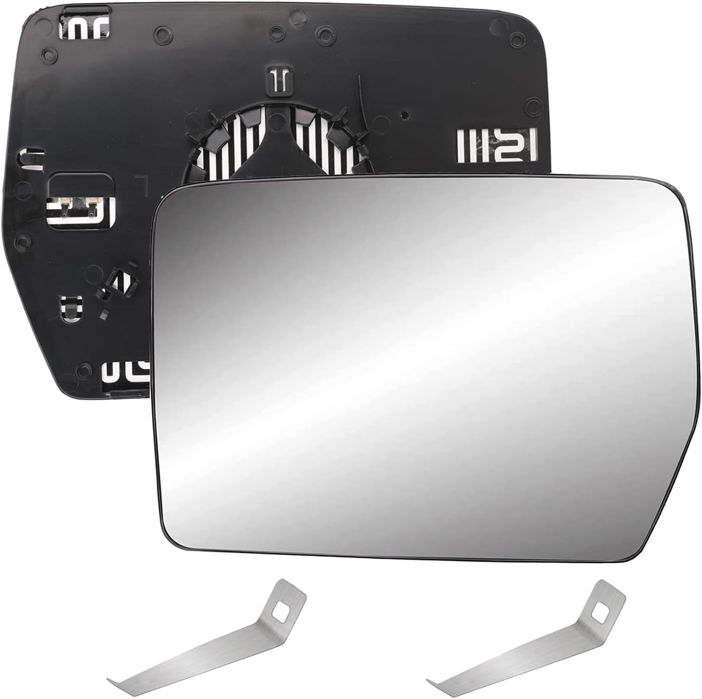 Driver Left Side Heated Mirror Glass Compatible with 2004-2014 Ford F150 - Exterior Side Rearview Convex Mirror w/backing Holder - Replace# 4L3Z-17K707-DB