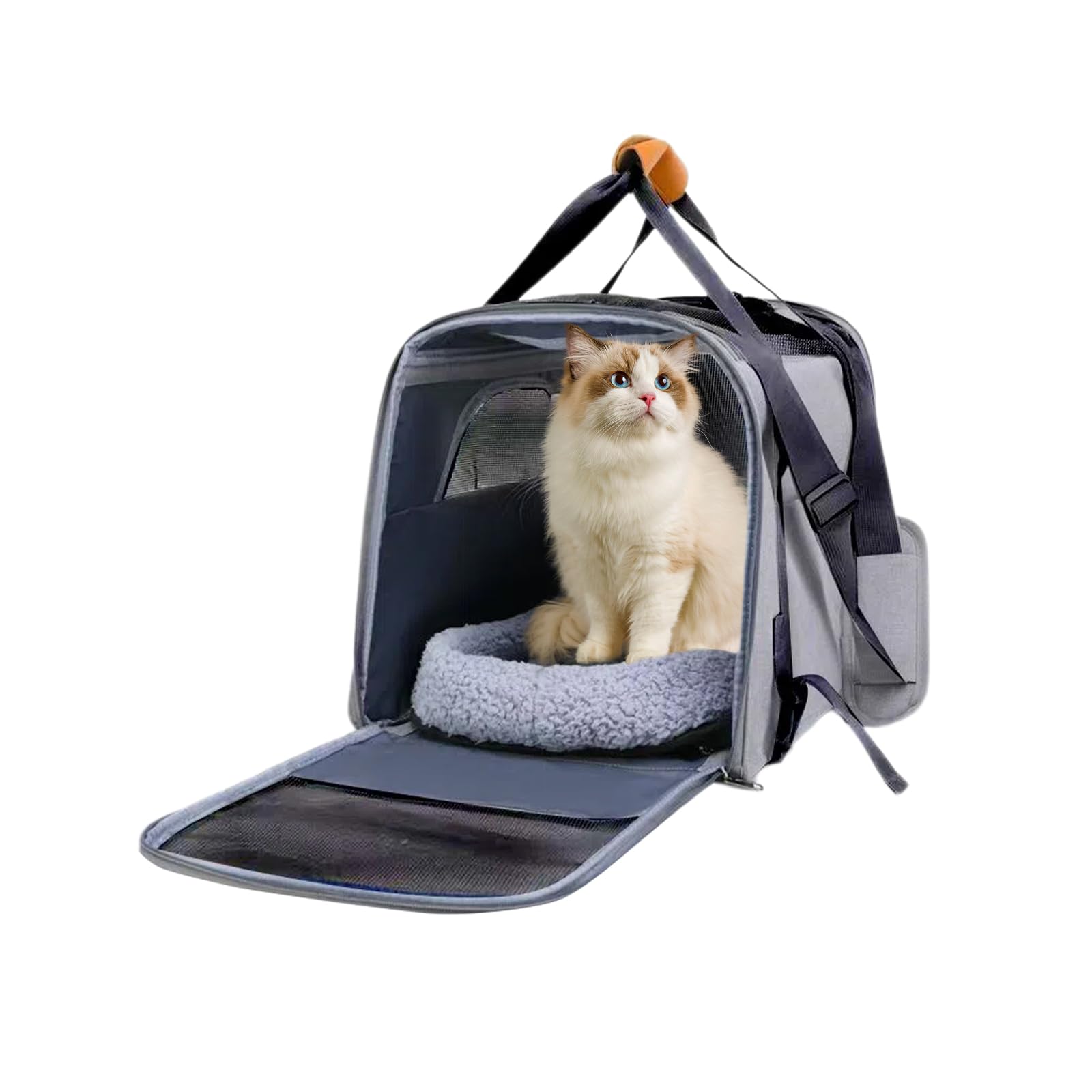 Bolsa de transporte para gatos plegable caja de viaje suave para perros de 45x33x35 cm