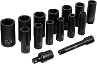 Vista 2 de Performance Tool M797 - Juego de 15 piezas de impacto SAE de 1/2 pulgada, kit de herramientas resistentes de grado profesional para uso automotriz e