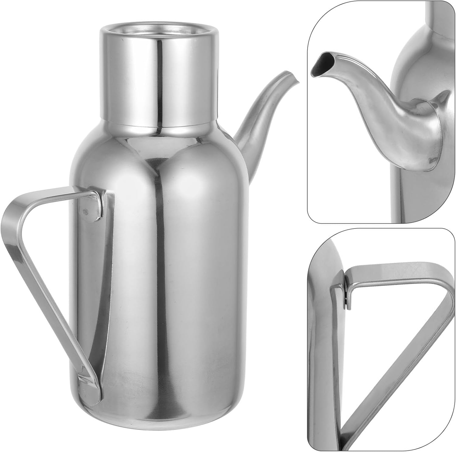 ARTIBETTER Ml Stainless Steel Oil Dispenser Bottle Lid and Handle