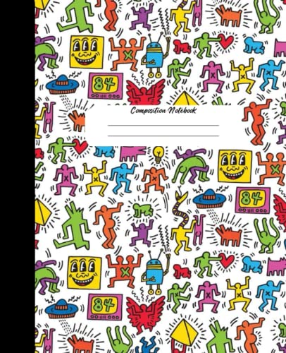  Composition Notebook: Keith Haring Art Composition Notebook, for adults and kids