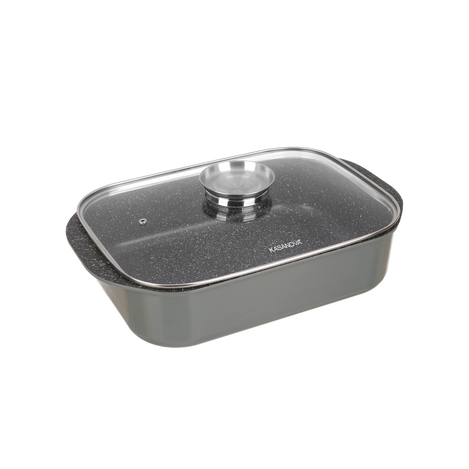 KASANOVA rostiera I Giganti, per induzione, forno, tutti i piani cottura per arrosti e secondi di pesce e carne (Rostiera, 40x23)