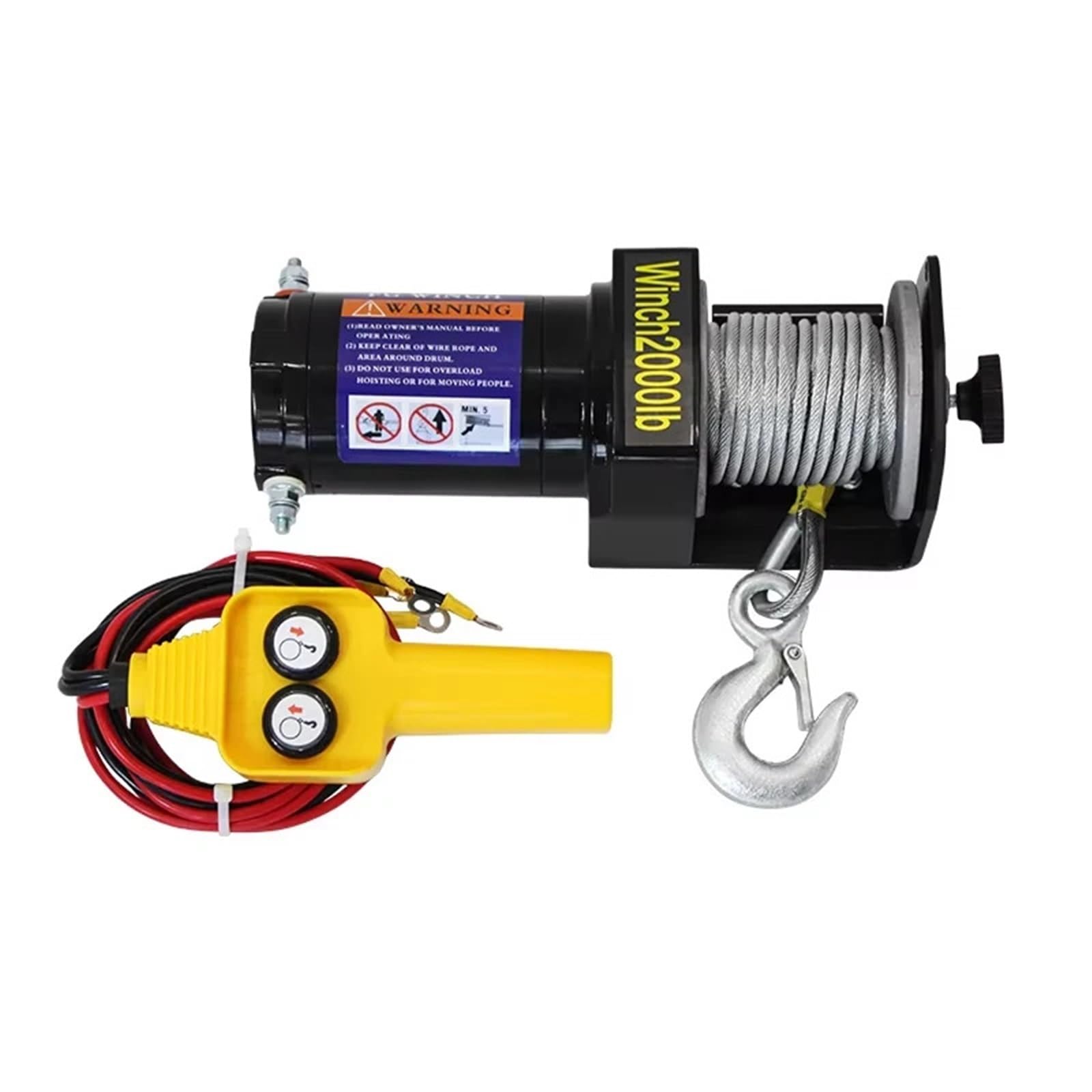 Seilhebezug Elektrische Winde 12V/24V Abdichtung Auto montiert kleine Kran inländischen Hebemaschine für LKW-Anhänger flaschenzug | 12V-2000LBS