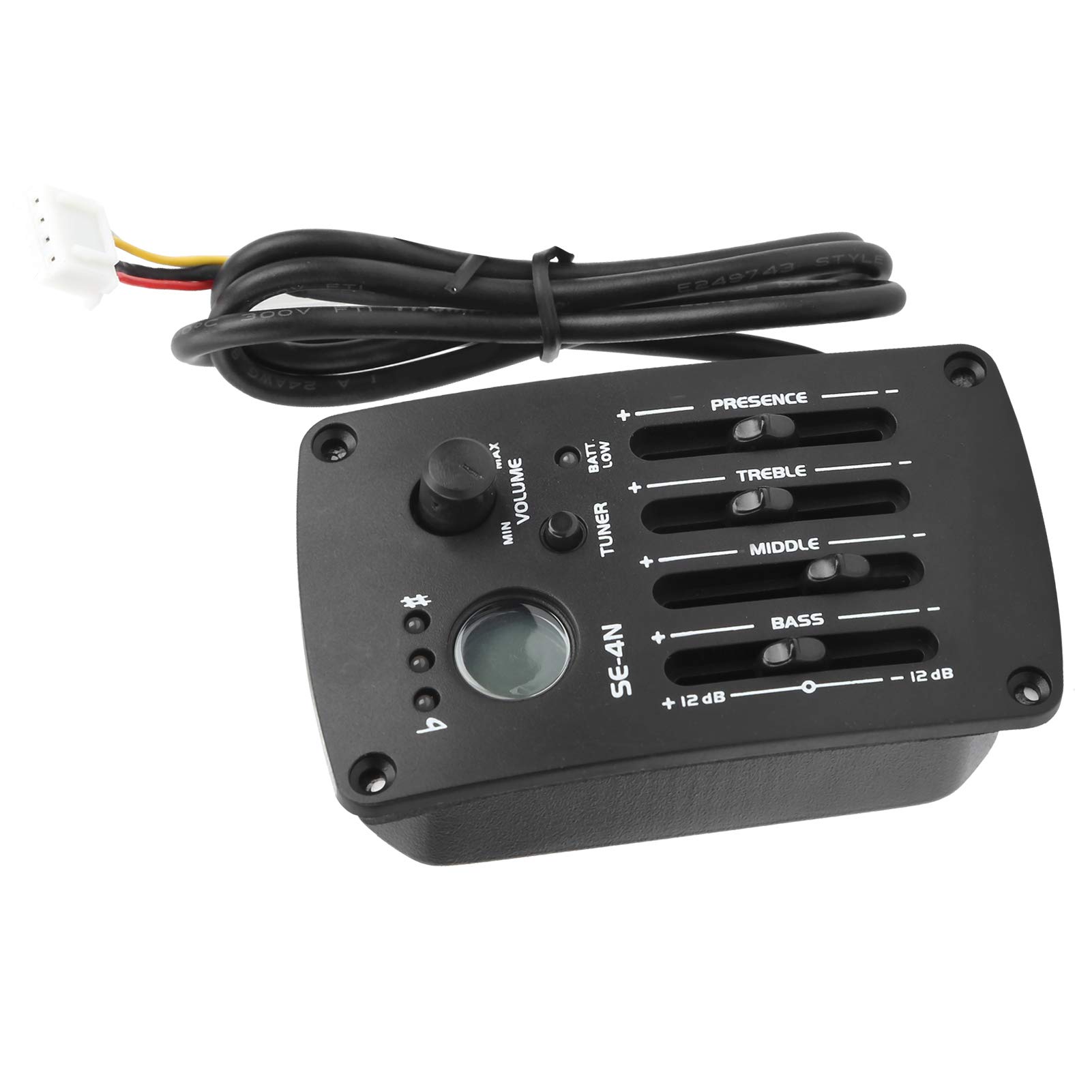 CHICIRIS EQ Equalizer Pickup SE-4N für Klassische Folk-Gitarren mit Bass-, Mitteltöner- und Höhenkontrollknöpfen [geeignet für Gitarrenspieler]