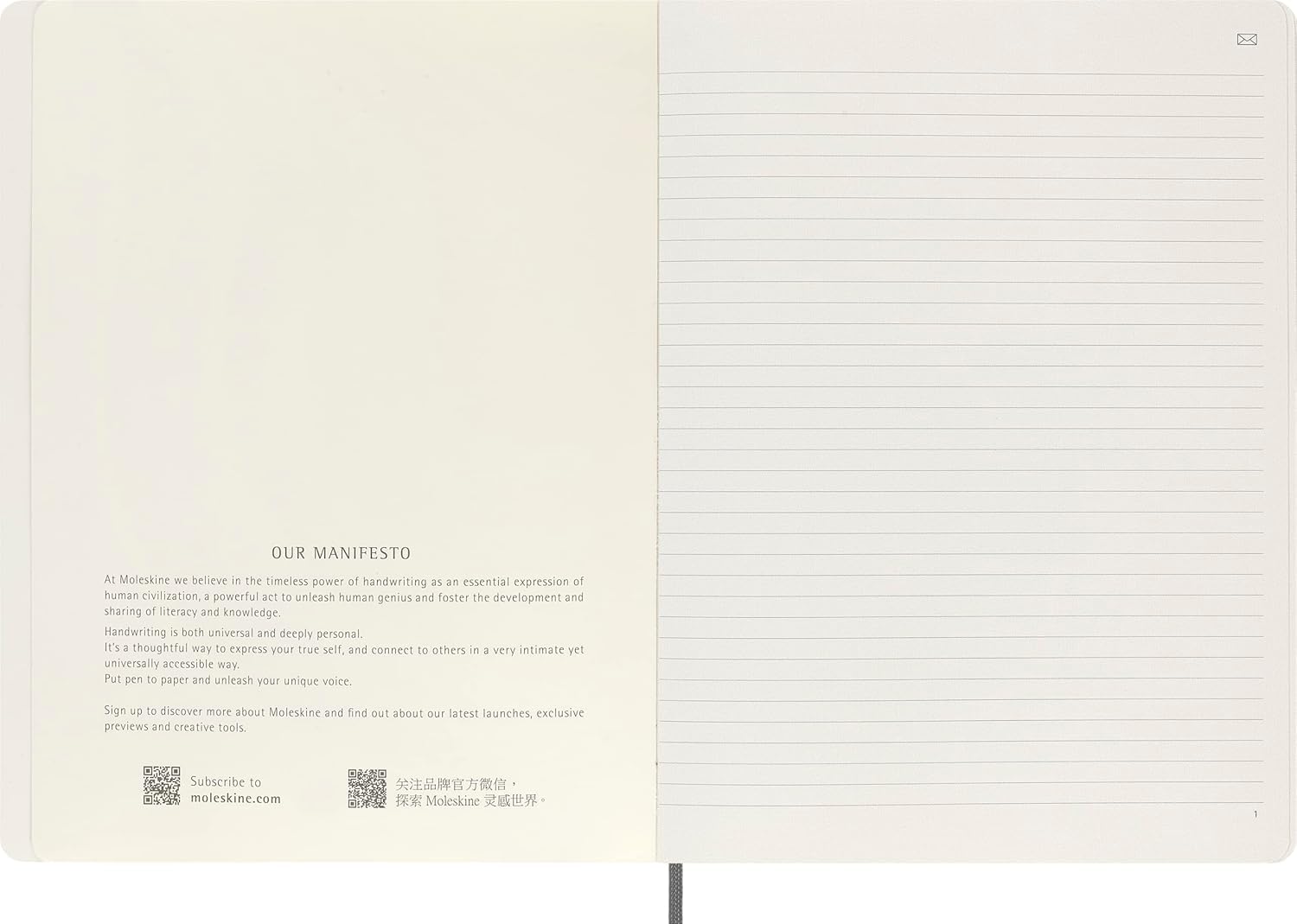 Moleskine Smart Notebook, Extra Large, Ruled, Black, Soft Cover (7.5 x 10)