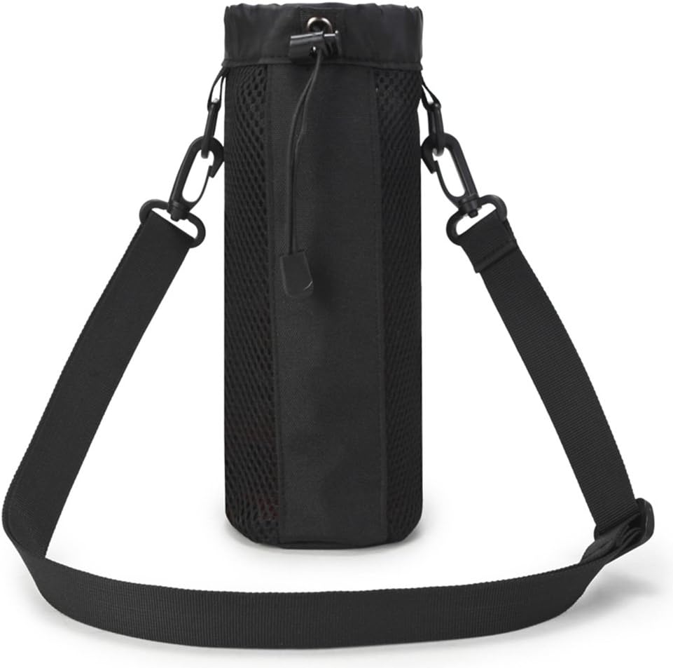 Huntvp Tactical Water Bottle Holder without Strap, Military Water Bottle Pouch Case Molle Kettle Bag Holder 1000ml, Black