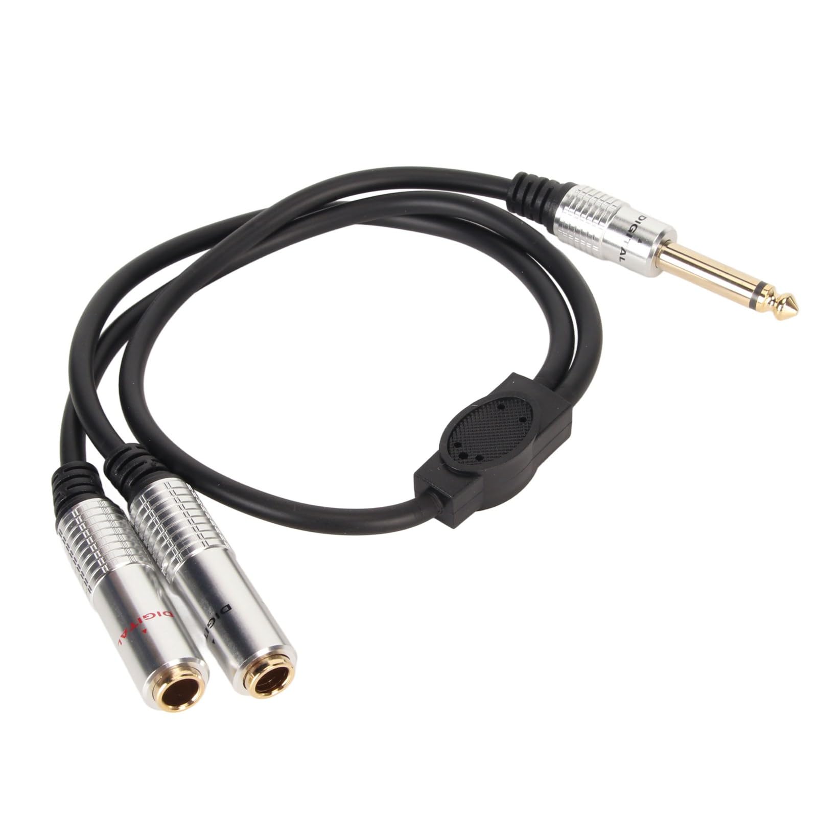 Conector Macho Mono de 6,35 Mm a Cable Jack Hembra Dual de 6,35 Mm ...