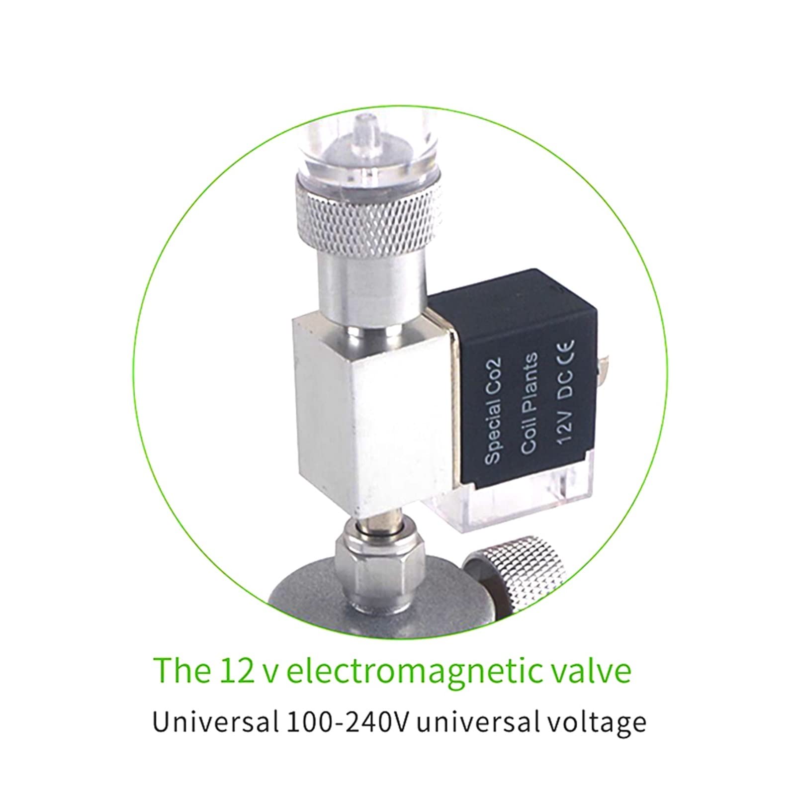 Indicatore regolatore di CO2 Acquario CO2 Kit di regolatore CO2 Generatore di diffusore CO2 con atomizzatore a bolle valvole Serbatoio di pesce for solenoide di anidride carbonica for piante per la bi