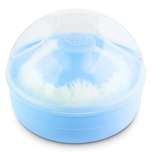 Miniatura 5 de Soplo de polvo cosmético para el cuerpo del bebé, grande, esponjoso, suave y suelto, con estuche contenedor para bebé, niño, adulto, baño, viajes