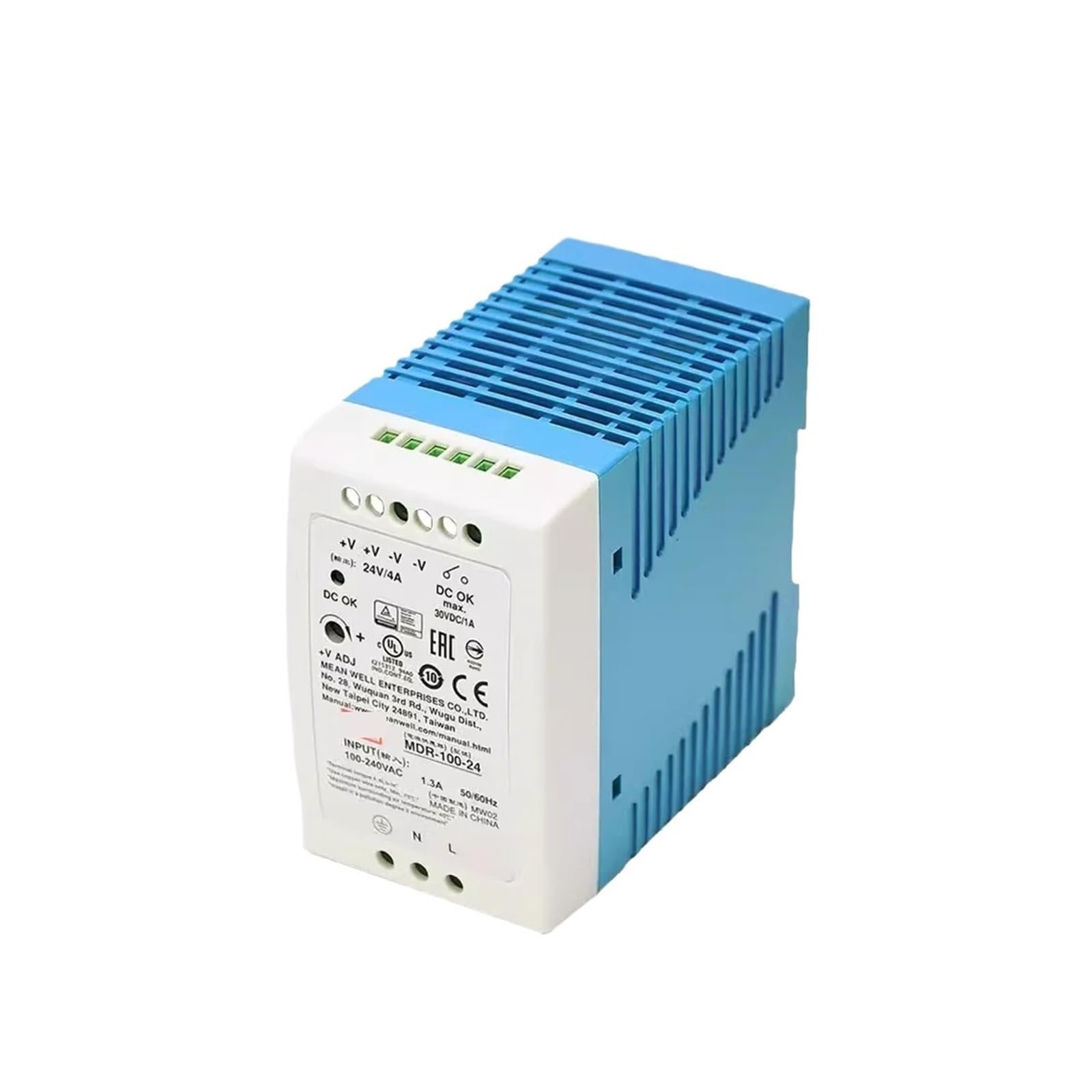 Alimentation 12V 7,5A MDR-100-12 rail DIN bloc transfo 100W