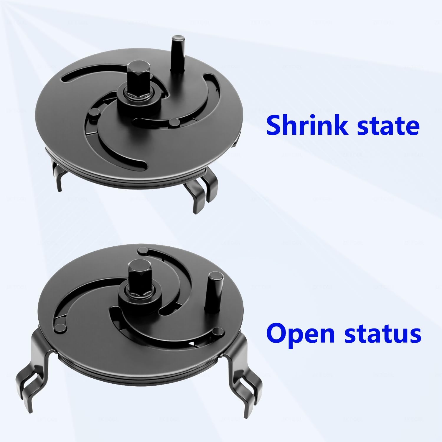 ZKTOOL Chiave Universale per Tappo Serbatoio Carburante, Chiave Regolabile a 3 Ganasce per Coperchio Serbatoio Carburante, Strumento di Rimozione Coperchio Pompa Carburante, 87 mm-170 mm