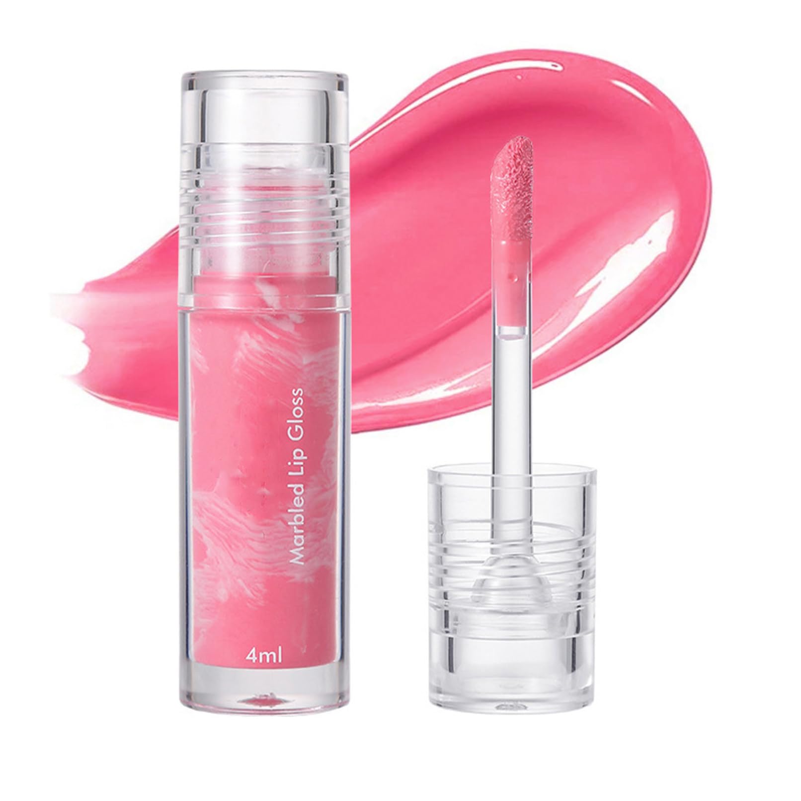 Moily Marble Lip Gloss For Women Girls Long Lasting Shiny Hydrating Lip Balm Non Sticky Smooth Mirror Gloss