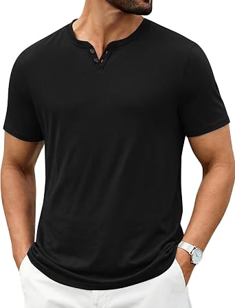 35% off: COOFANDY Men's T Shirts Short Sleeve Casual V Neck T-Shirt Soft Notch Neck Tee Classic …