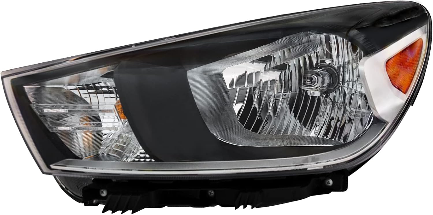 HEADLIGHTSDEPOT Headlight CAPA Certified Left Driver Compatible with 2018-2023 KIA Rio 5 Sedan and Hatchback