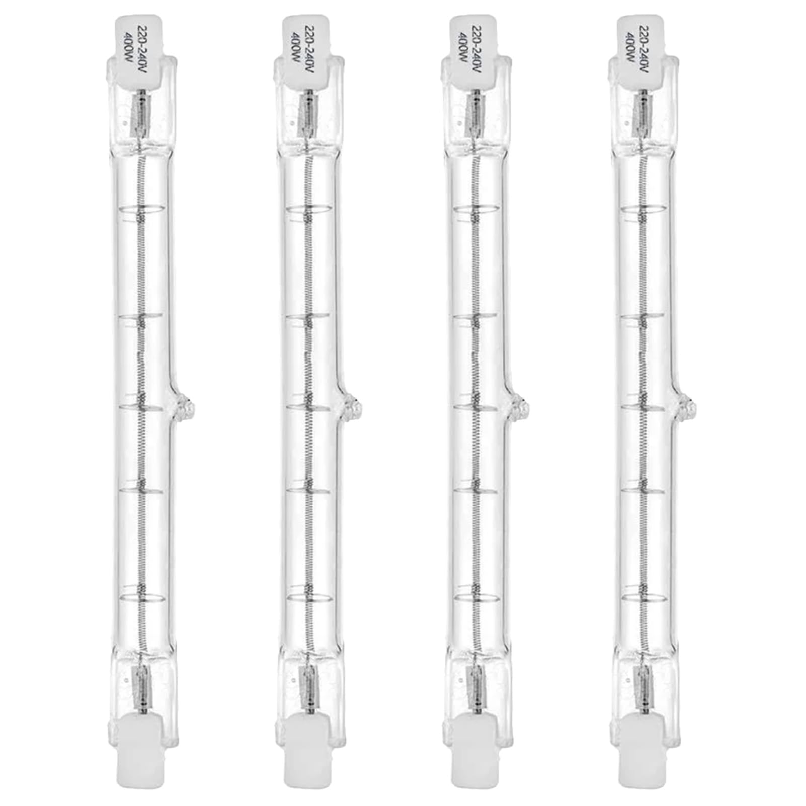 VINSPIRE 4 Pack C Grade R7s Halogen Bulb 118mm 400W Dimmable, Linear Halogen Floodlight Bulbs, R7s Security Light Bulb