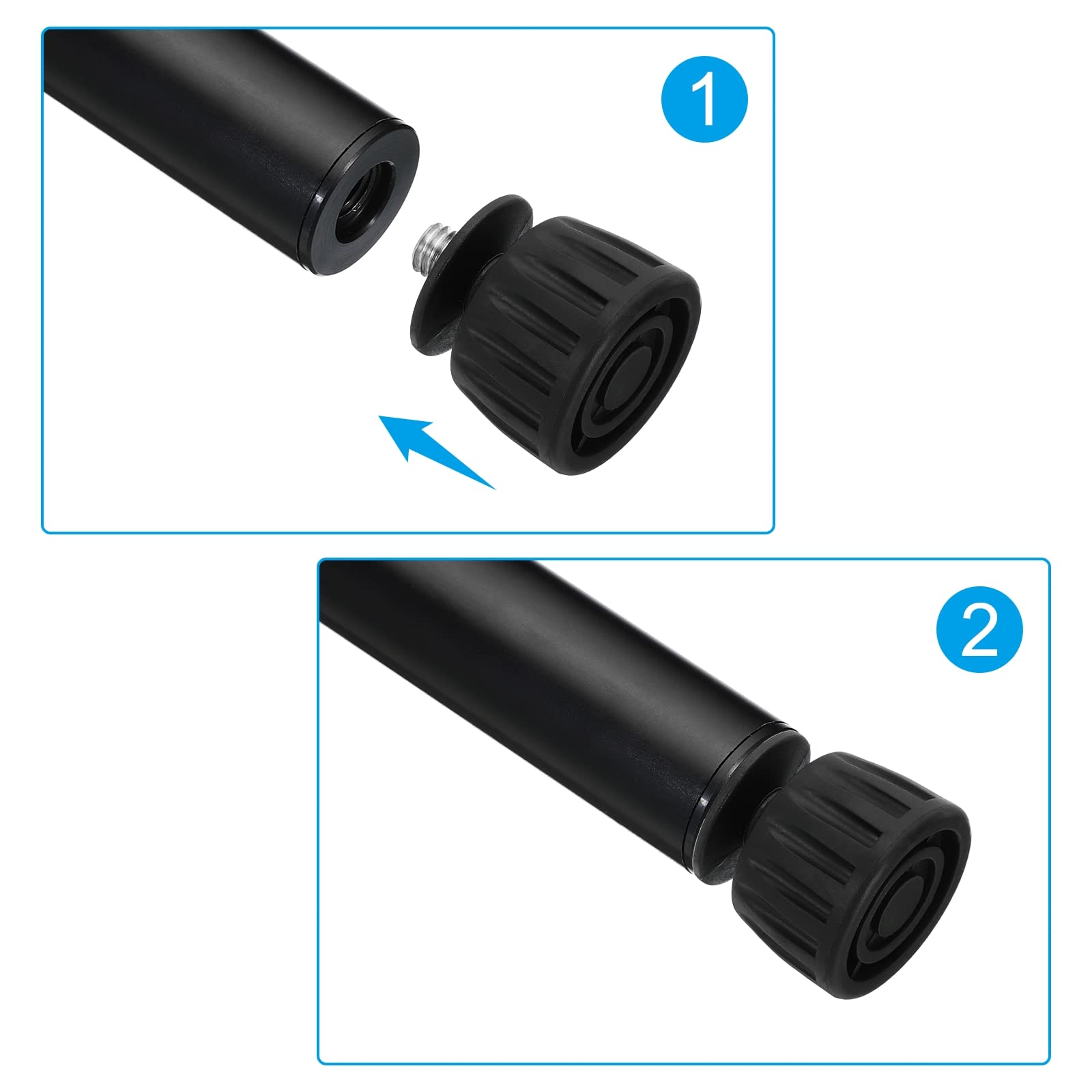 PATIKIL Universal 17mm ID Gummi Stativfüße 3 Pack rutschfest Stativ Ersatz Teile für Kamera Dreifüße Einbeinstativ Schwarz