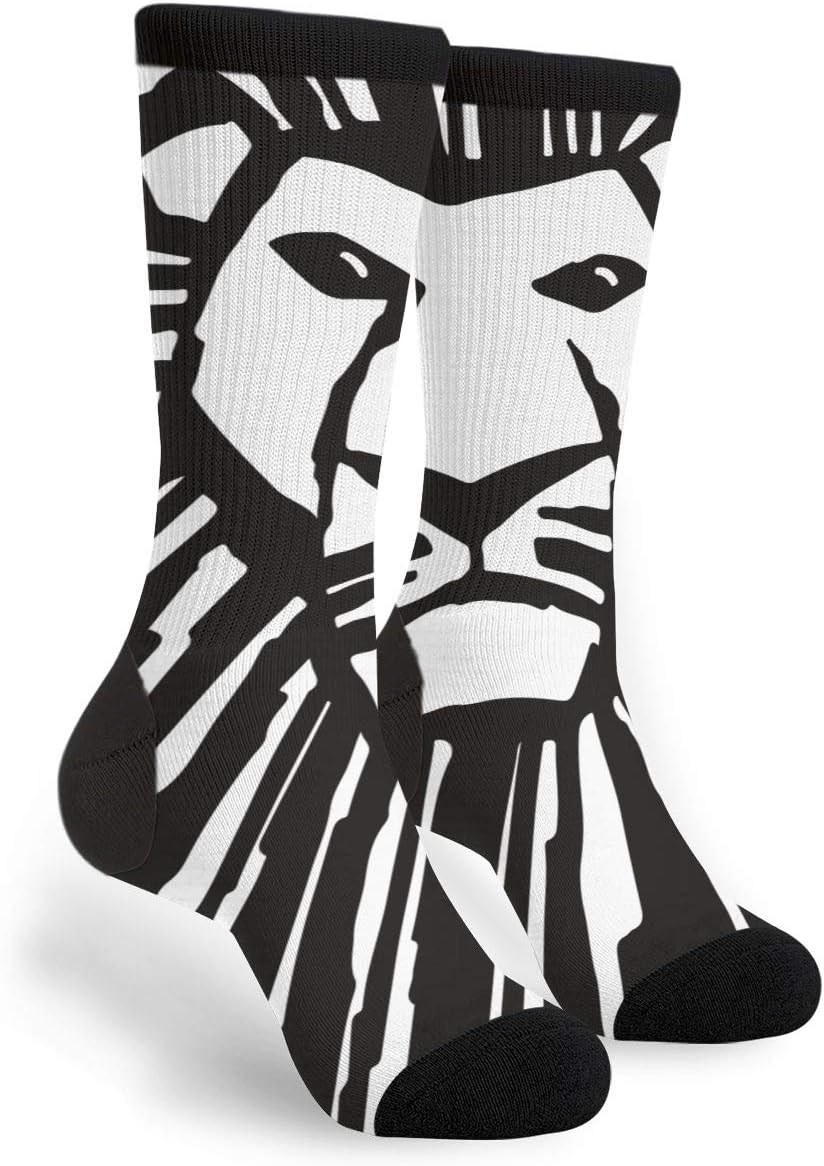 Women's Men's Fun Novelty Crazy Crew Socks Lion Dress Socks