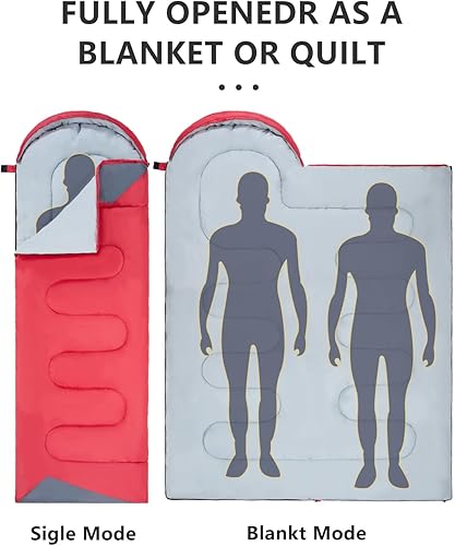 Miniatura 40 de Sleeping Bags for Adults Cold Weather - 20 Degree Big&Tall Size Backpacking Lightweight Waterproof for Girls Boys Mens Teen Women for Camping Hiking