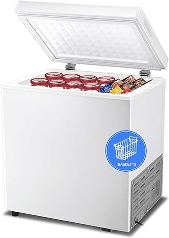 Kismile 2.0 Cubic Feet Chest Freezer, Compact Deep Freezer for Home, White