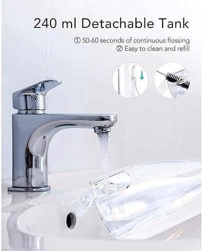 Miniatura 8 de Hilo dental inalámbrico avanzado para dientes, encías, tirantes, encías, tirantes, cuidado dental, irrigador bucal dental inalámbrico, 3 modos, 3