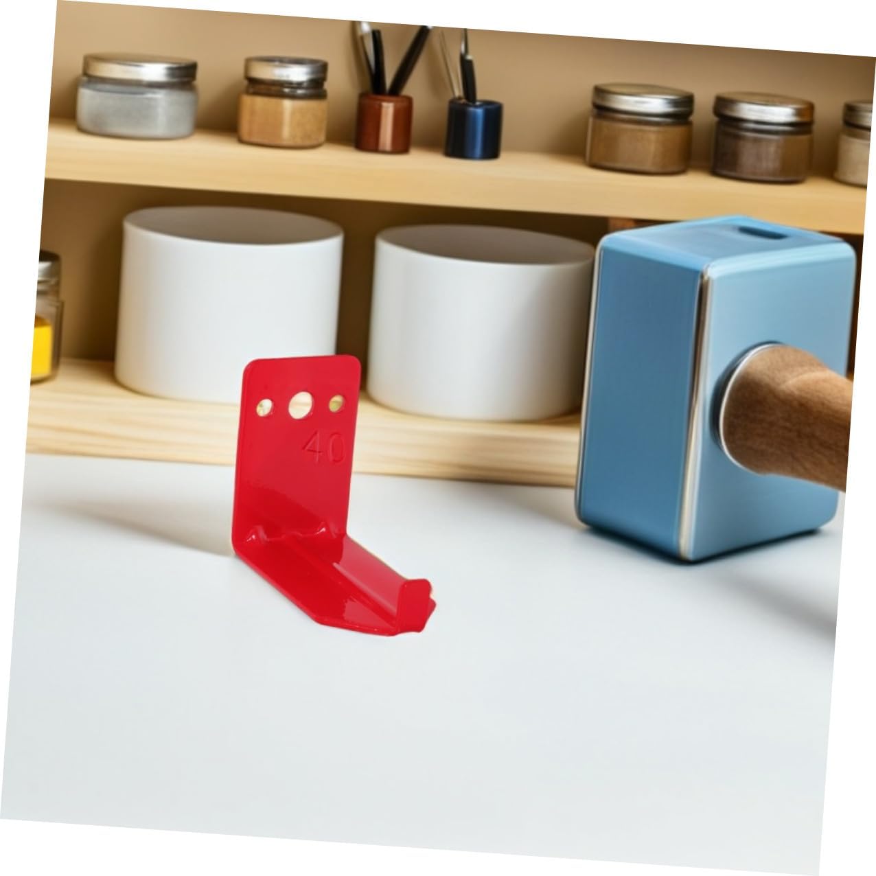 SAFIGLE 12 Sets Fire Extinguisher Mount Wall Brackets for Extinguishers with Screws and Gaskets Smooth Edges Bright Red Coating for Home Kitchen Classroom and Restaurant Safety