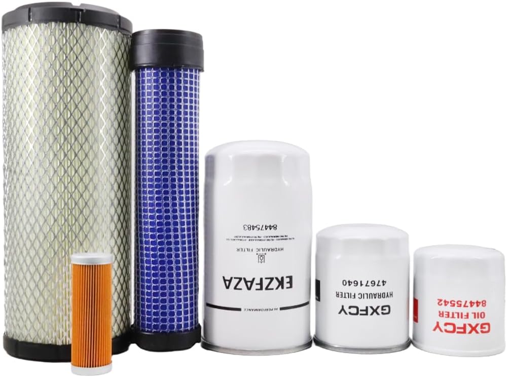 84475542 84475483 84539215 47797858 47671640 87682998 Filter Kit Compatible with New Holland Compact Tractors TC35A TC35D TC35DA TC40A TC40D TC40DA TC45A TC45DA