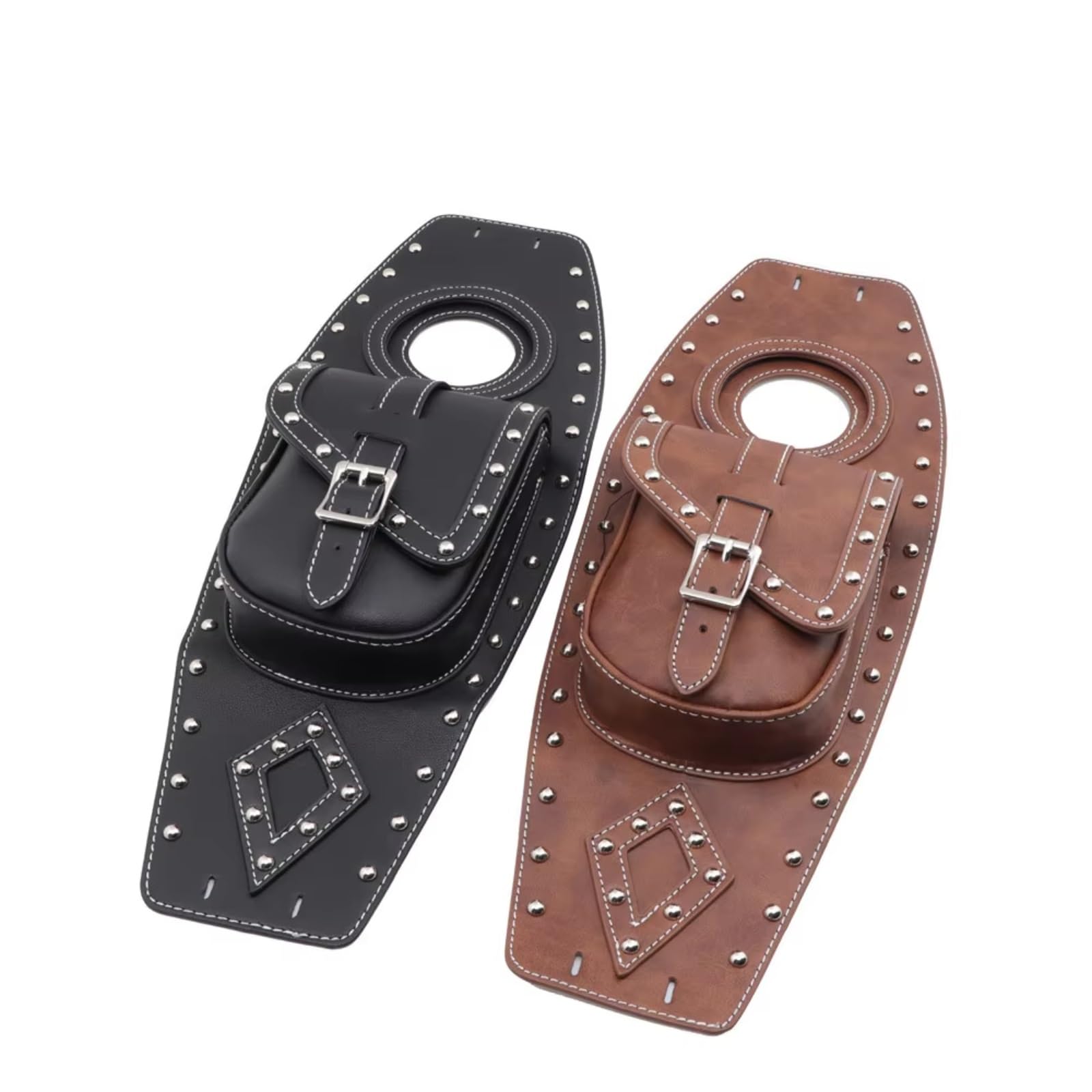 Compatibile Con Yamaha 1 Pezzo Borsa Serbatoio Carburante Sintetico Moto Copertura Cuscinetto Gas Accessori Parti Stoccaggio Motociclette Sacche Moto(Black)