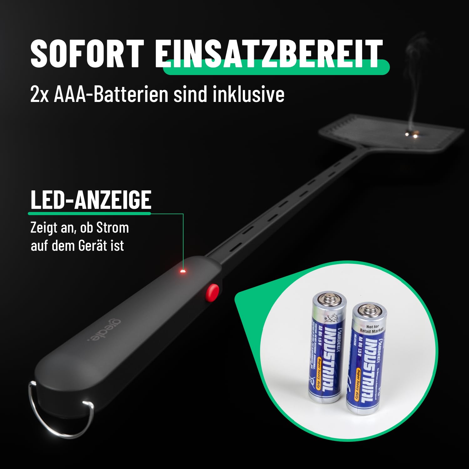 greate 4 x elektryczna łapka na muchy z bateriami – elektryczna łapka na komary, komary i wiele innych