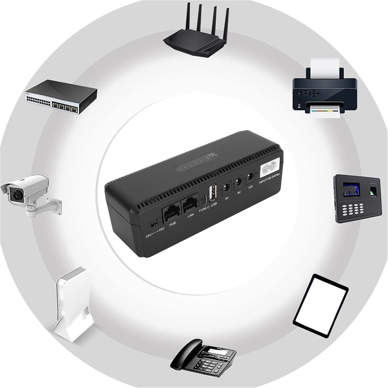 Cocoarm Onduleur UPS 10400mAh pour Routeur Modem, Caméra de sécurité Bloc