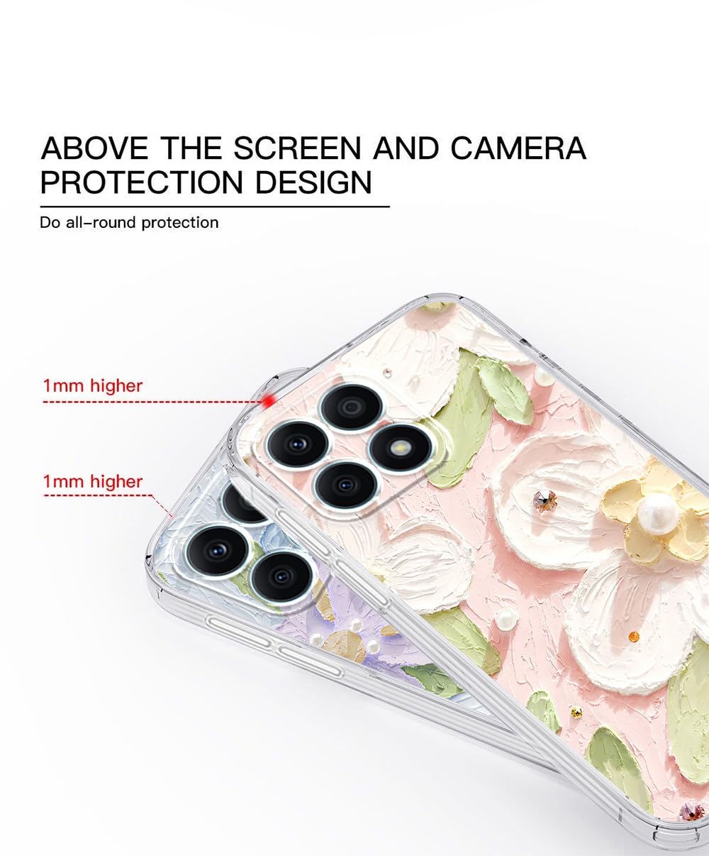 Esakycn Cover per Redmi Note 12 Pro, Custodia Silicone Trasparente con Veri Fiori Secchi Motivo Antiurto Ultrasottile Morbido Antigraffio TPU Donne Ragazze Case per Redmi Note 12 Pro 6,67, Giallo