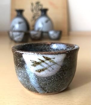Amazon.co.jp: 唐津焼 岸岳陶苑 酒器セット 徳利2本 お猪口5個